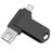 RICHWELL 512GB Large Capacity Thumb Drive Swivel Memory Stick Type C/Lightning/USB 3 in 1 USB 3.0 Flash Drive - Black - 1