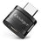 ESSAGER Micro USB Female to Type-C Male USB2.0 Data Transfer Charging OTG Adapter - Black - 1