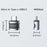 ESSAGER Micro USB Female to Type-C Male USB2.0 Data Transfer Charging OTG Adapter - Black - 6