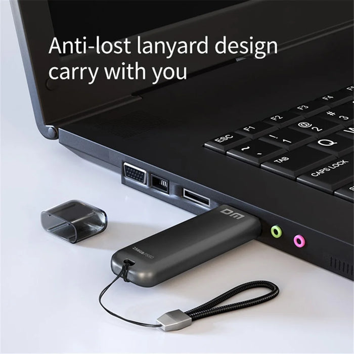 DM FS390 USB3.1 256GB Portable Solid State USB Flash Drive Zinc Alloy PC External Solid State U-disk - 5