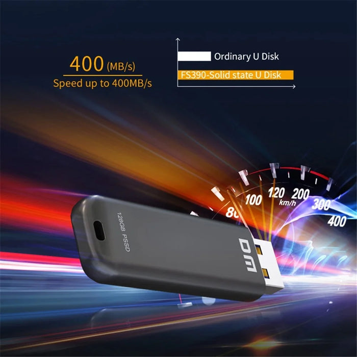 DM FS390 128GB PC External Solid State U Disk USB3.1 Zinc Alloy Solid State USB Flash Drive - 2