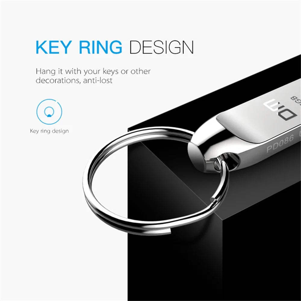 DM PD086 USB 2.0 16GB Portable USB Flash Drive Zinc Alloy Computer Laptop U-disk - 2