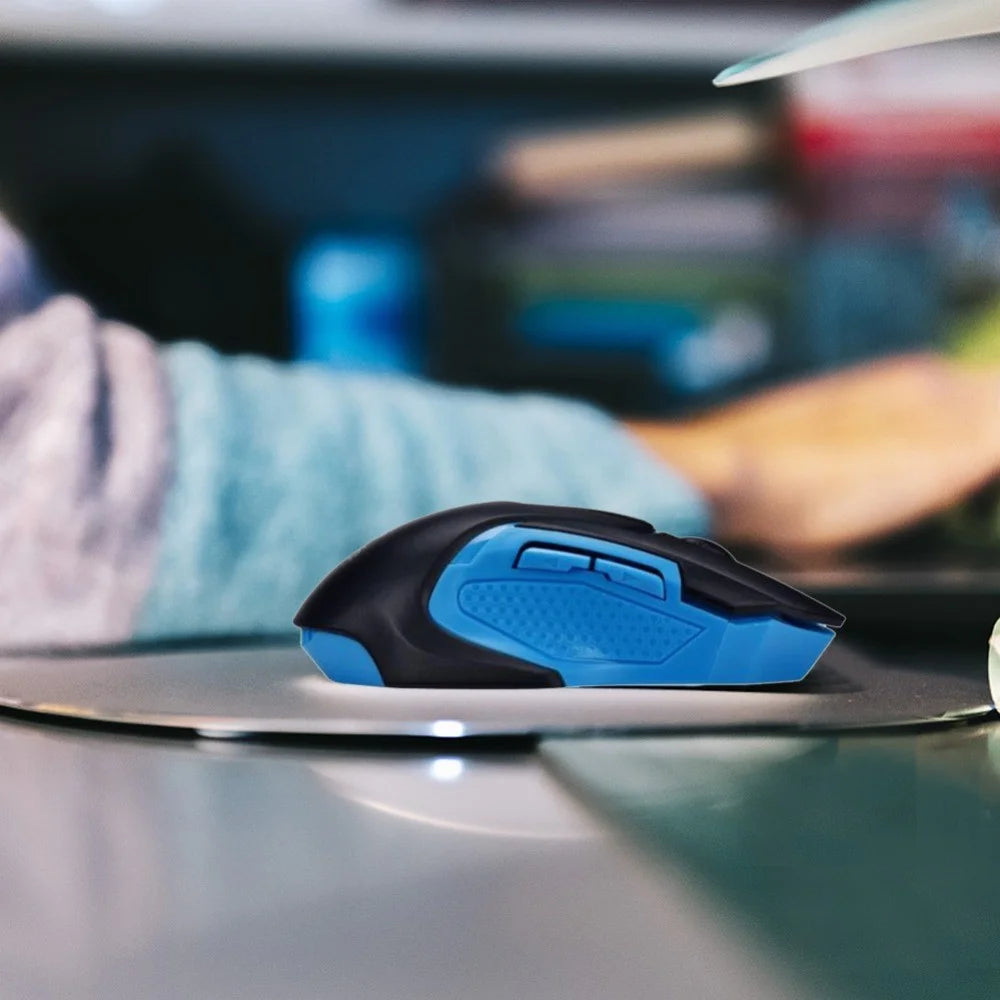 Q46 Wireless Gaming Mouse 1000DPI / 1200DPI / 1600DPI 3-Speed Adjustable Portable Mice Laptops Cordless Mouse for Home, Office - Black / Blue - 2