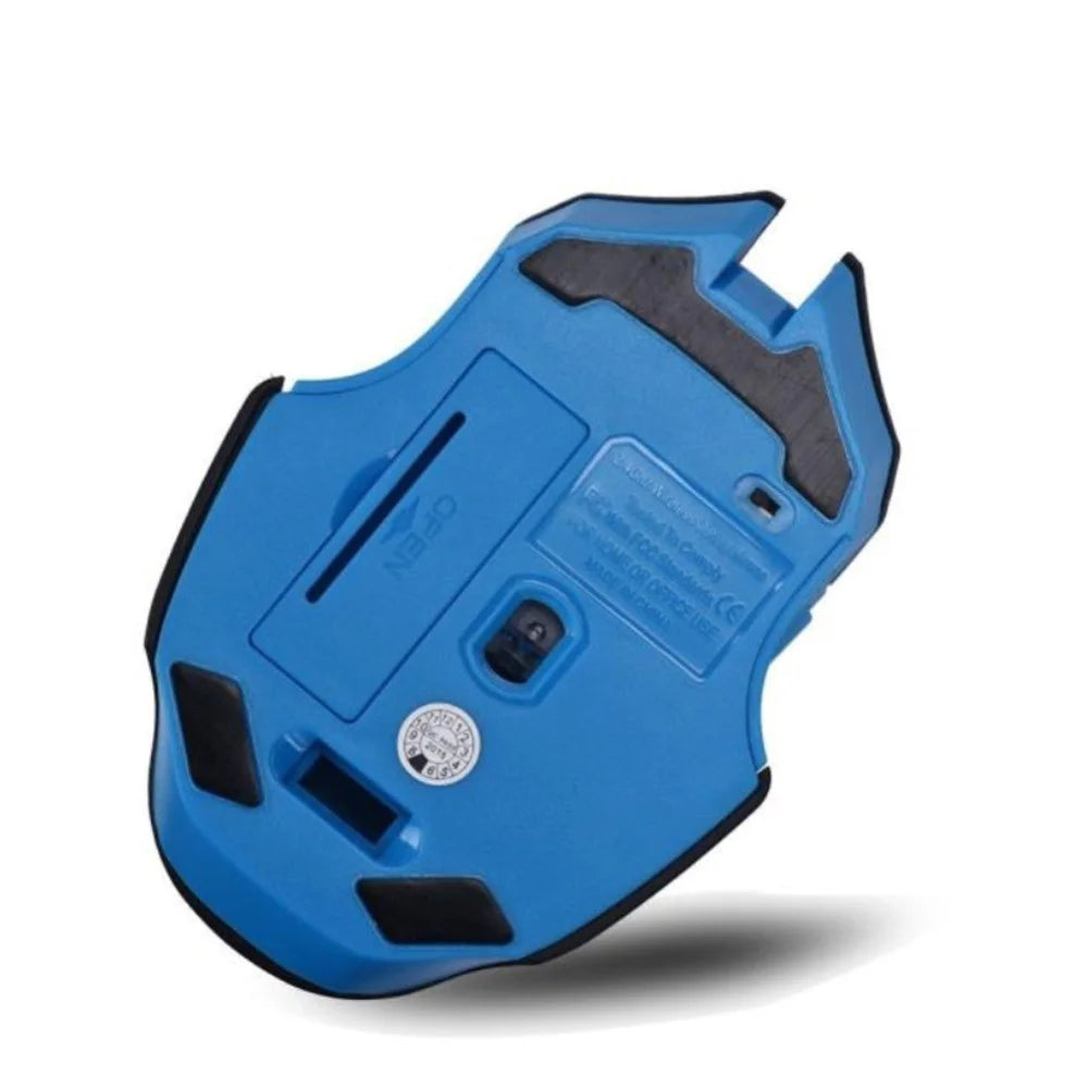 Q46 Wireless Gaming Mouse 1000DPI / 1200DPI / 1600DPI 3-Speed Adjustable Portable Mice Laptops Cordless Mouse for Home, Office - Black / Blue - 3