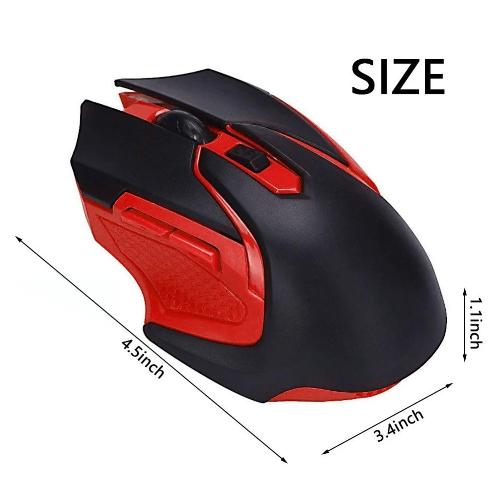 Q46 Wireless Gaming Mouse 1000DPI / 1200DPI / 1600DPI 3-Speed Adjustable Portable Mice Laptops Cordless Mouse for Home, Office - Black / Blue - 7