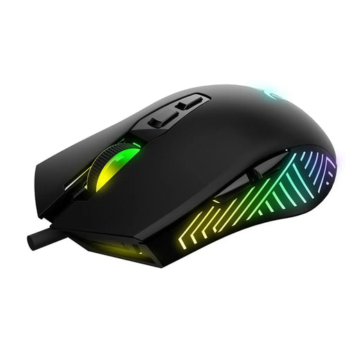 BAJEAL G2 RGB Wired Gaming Mouse Ultralight Ergonomic Computer Mice Supports 6400 DPI, 4 Color Changing Speed Gears - 1