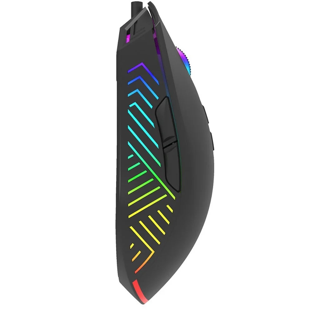 BAJEAL G2 RGB Wired Gaming Mouse Ultralight Ergonomic Computer Mice Supports 6400 DPI, 4 Color Changing Speed Gears - 3