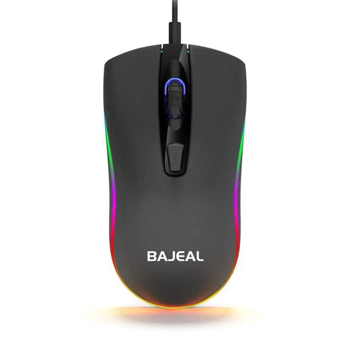 BAJEAL D1 Colorful Light E-Sports Gaming Wired Mouse USB Cable Ergonomic Laptop Computer Mouse 4-Key Design Mice - 3