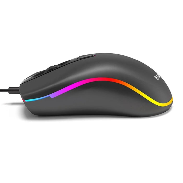 BAJEAL D1 Colorful Light E-Sports Gaming Wired Mouse USB Cable Ergonomic Laptop Computer Mouse 4-Key Design Mice - 4