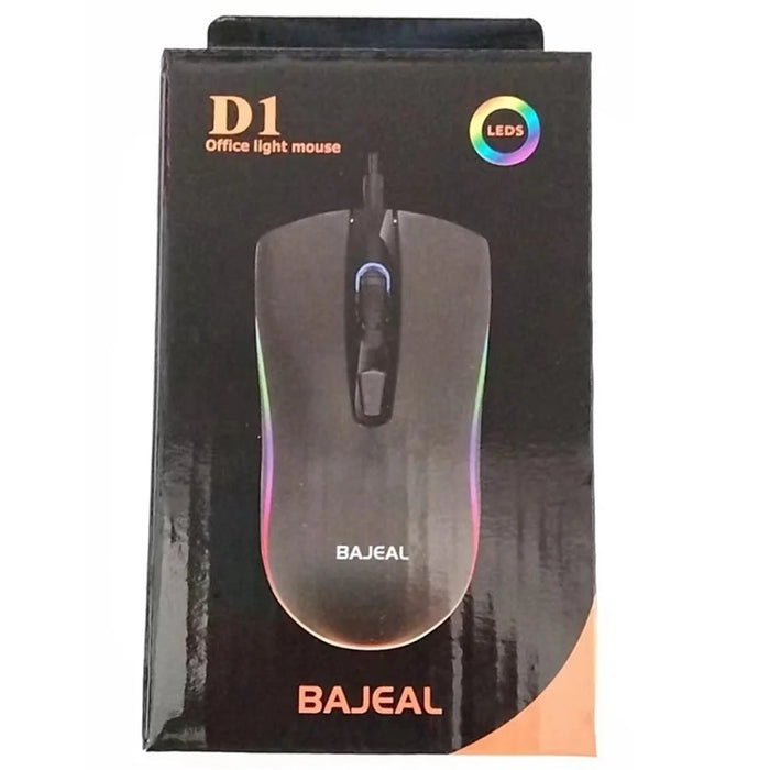 BAJEAL D1 Colorful Light E-Sports Gaming Wired Mouse USB Cable Ergonomic Laptop Computer Mouse 4-Key Design Mice - 7
