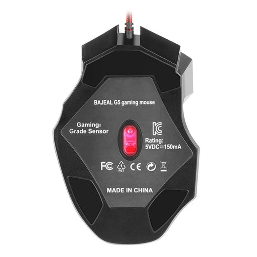 BAJEAL G5 7-Key 3200DPI Optical Mouse RGB Light USB Wired Computer Laptop Gaming Mice - 2