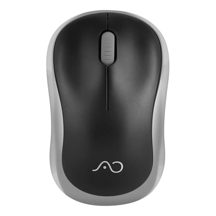 AONQ M186 2.4G Wireless Mouse Computer Silent Mice Ergonomic Mini Mouse USB Optical Mice for PC Laptop - Black  /  Grey - 2