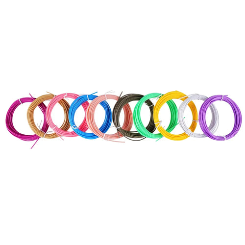 10 Rolls Various Color Kids 3D Printing Materials 5m 1.75mm Diameter Low Temperature PCL Filament for 3D Printing Pen - Random Color - 1