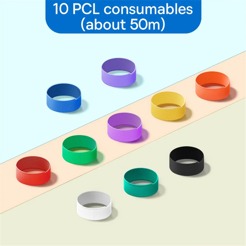 10 Rolls Various Color Kids 3D Printing Materials 5m 1.75mm Diameter Low Temperature PCL Filament for 3D Printing Pen - Random Color - 2