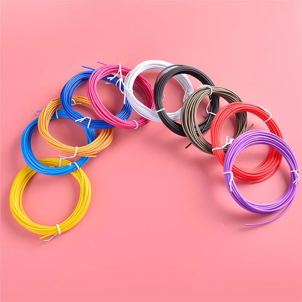 10 Rolls Various Color Kids 3D Printing Materials 5m 1.75mm Diameter Low Temperature PCL Filament for 3D Printing Pen - Random Color - 4