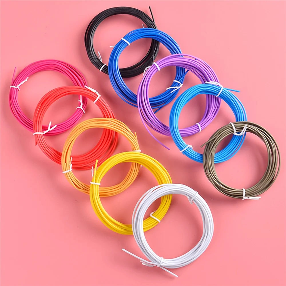 10 Rolls Various Color Kids 3D Printing Materials 5m 1.75mm Diameter Low Temperature PCL Filament for 3D Printing Pen - Random Color - 6