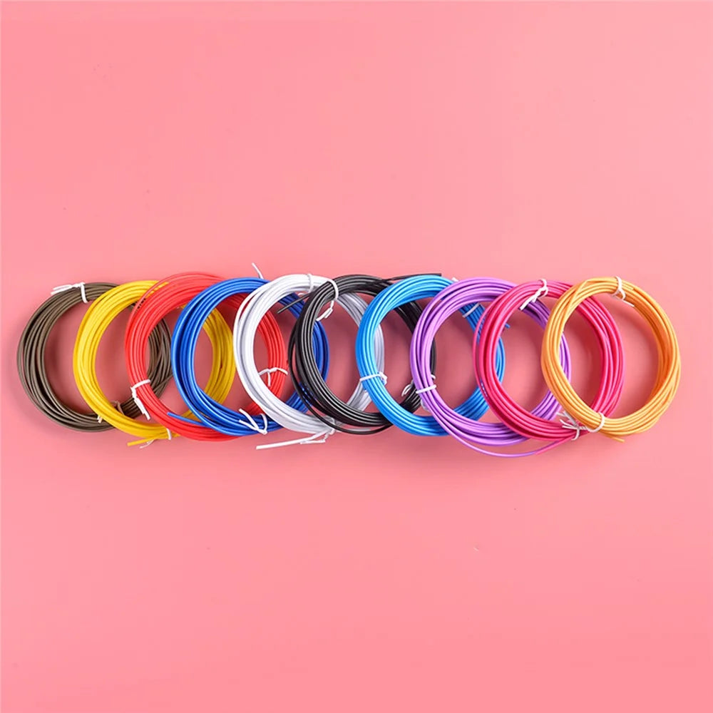 10 Rolls Various Color Kids 3D Printing Materials 5m 1.75mm Diameter Low Temperature PCL Filament for 3D Printing Pen - Random Color - 7