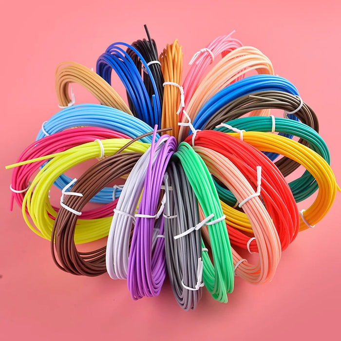 20 Rolls Various Color 5m 1.75mm Diameter Low Temperature 3D Print Pen PCL Filament Kids 3D Printing Materials - Random Color - 6