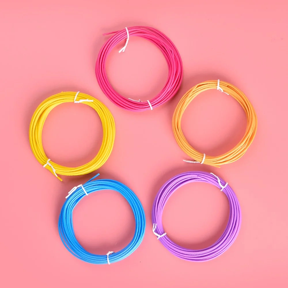 5 Rolls Various Color 5m 1.75mm Diameter Kids 3D Printing Materials Low Temperature 3D Printing Pen PCL Filament - Random Color - 3