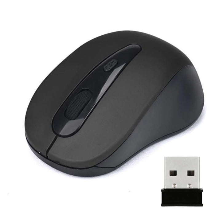 2.4G Wireless Mouse Mute Home Office Computer Laptop Mice with 3 Adjustable DPI - Black - 1