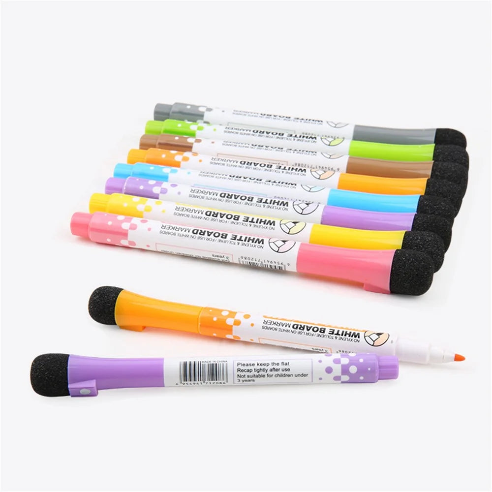 GXIN G-208 12Pcs / Set Dry Erase Markers Whiteboard Markers Ultra Fine Tip Markers for School Office Home - Black - 4