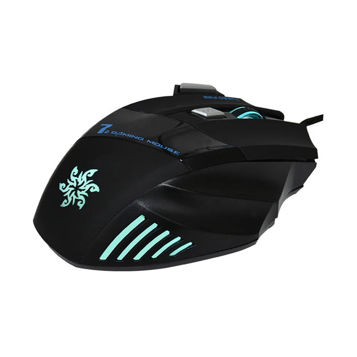 USB Cable Lighting E-Sports Gaming Mouse Colorful LED Light Ergonomic Laptop Computer 7-Key Wired Mouse - 2