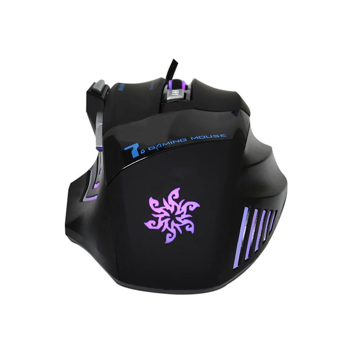 USB Cable Lighting E-Sports Gaming Mouse Colorful LED Light Ergonomic Laptop Computer 7-Key Wired Mouse - 7