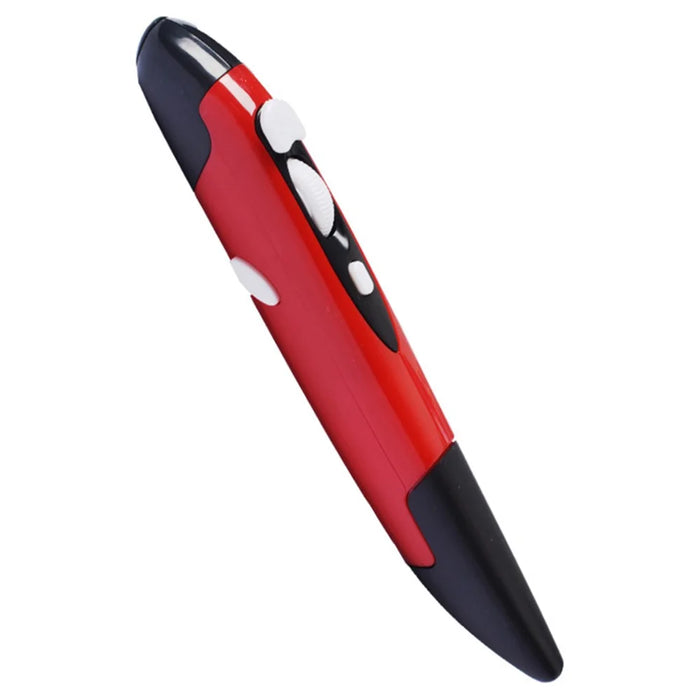 2.4G Wireless Mouse Creative Vertical Pen Mouse 1600 DPI Optical Ergonomic Mice for PC Laptop Notebook (No Battery) - Red - 2