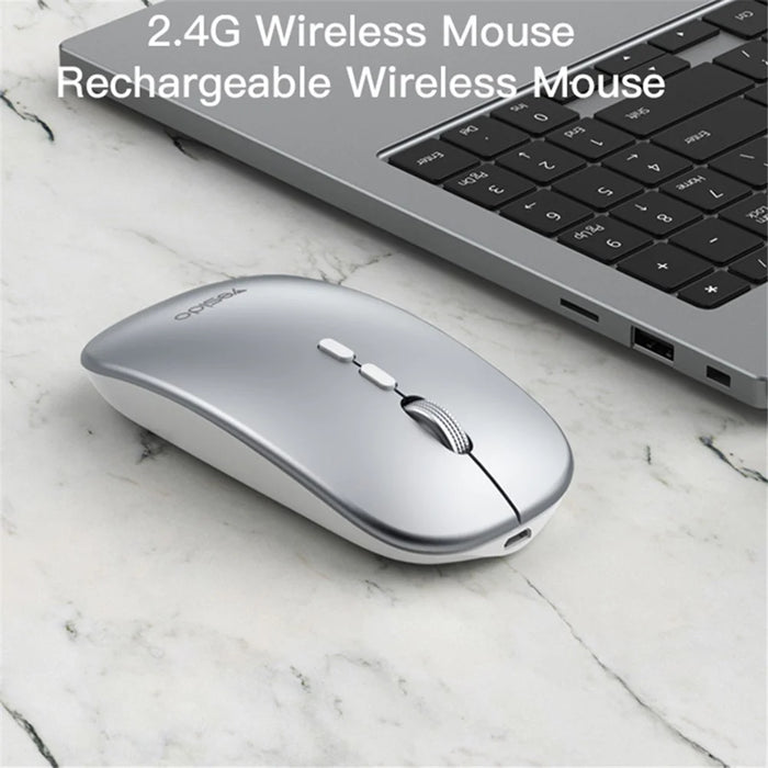 YESIDO KB15 Rechargeable 2.4G Wireless Photoelectric Mouse Frosted Quiet Computer Laptop Mice - 2