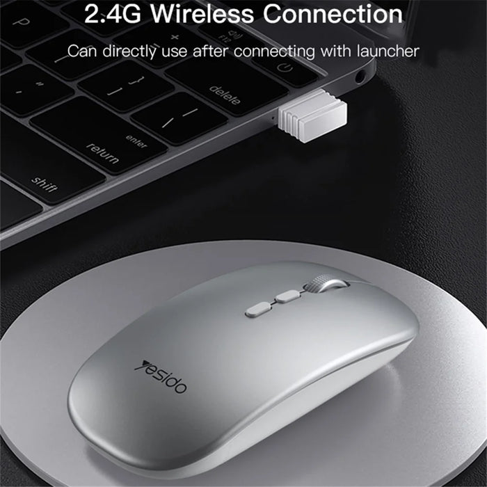 YESIDO KB15 Rechargeable 2.4G Wireless Photoelectric Mouse Frosted Quiet Computer Laptop Mice - 5