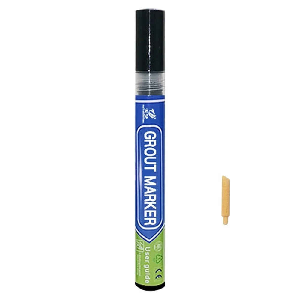 TIANYI Tile Marker Grout Pen Wall Seam Pen for Tiles Floor Bathroom Decontamination Seam Repair Tool - Black - 1