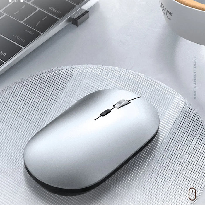 T-WOLF X2 Rechargeable 2.4G+Bluetooth-compatible Wireless Mouse Silent Mouse for Laptop Computer PC, Dual Mode - Black - 7