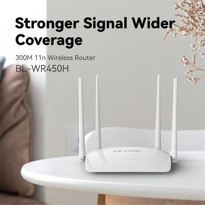 LB-LINK WR450H 300Mbps Wireless Router 4x5dBi High Gain Antennas WiFi Extender - 2