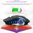 YINDIAO A4 2.4G Wireless Mouse 6 Keys 1600 DPI Mute Gaming Mouse with Lighting Effect - Black+Silver / Electroplating Frosted - 5