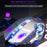 YINDIAO A4 2.4G Wireless Mouse 6 Keys 1600 DPI Mute Gaming Mouse with Lighting Effect - Black+Silver / Electroplating Frosted - 7