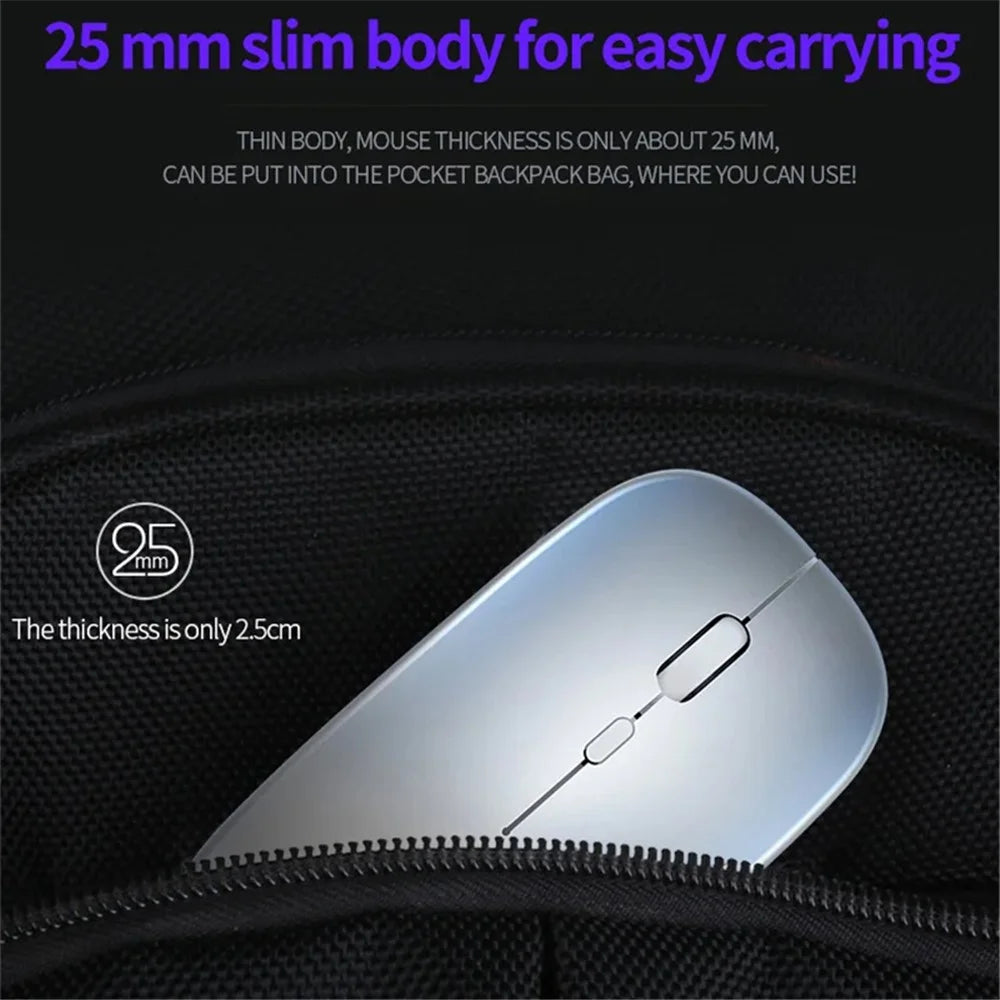 YINDIAO A2 Rechargeable Silent 2.4G Wireless Gaming Mouse with Colorful Breathing Light - Matte Black - 6