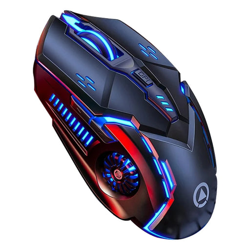 YINDIAO A9 2.4G Wireless Mouse 1200 / 1600 / 2400 / 3200 DPI Adjustable Silent 6 Keys Lighting Mouse - Black - 1