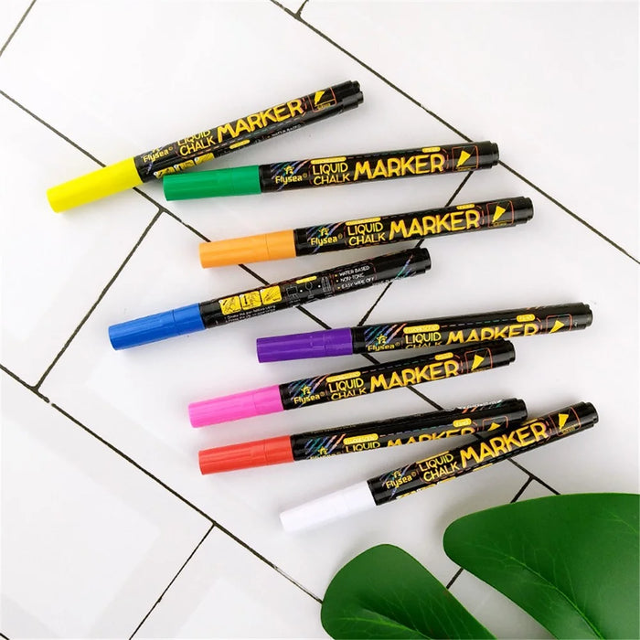 FLYSEA FS-63 1.0mm 8-color Highlighter Pens Scrapbooking Marker Pen Set - 1