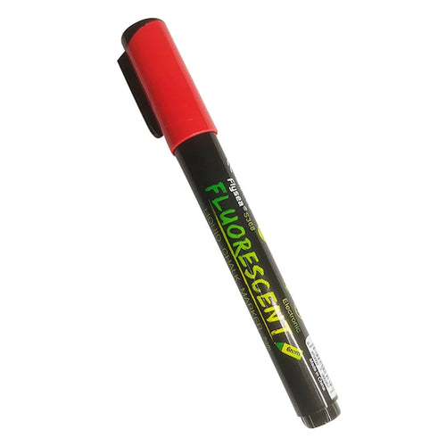 FLYSEA S368 Marker Pen 6mm Fluorescent Pen Reversible Highlighters for LED Light Board - Red - 1