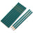 12Pcs 2B Pencil Hexagonal Writing Drawing Sketching Wooden Pencil Set - Green - 1