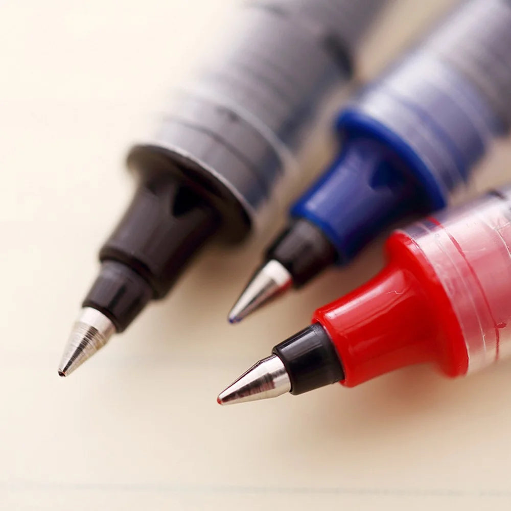 DELI S656 12-Pack Roller Ball Pens 0.5mm Liquid Ink Writing Pen for Students - Black - 4