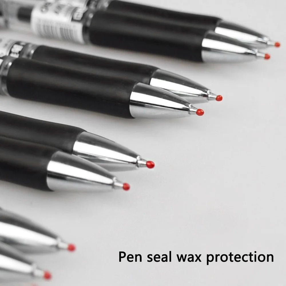 DELI 33388 12Pcs 0.5mm Press Retractable Gel Pen Office School Supplies - Black - 5