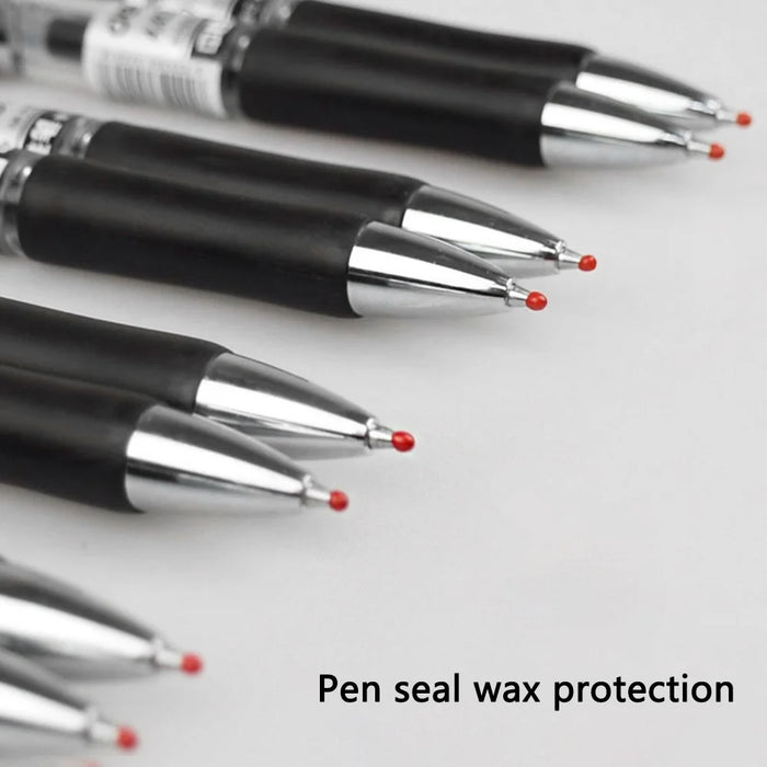 DELI 33388 12Pcs 0.5mm Press Retractable Gel Pen Office School Supplies - Black - 5