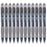 DELI S08 12Pcs Gel Pens Smooth Writing 0.5mm Bullet Tip Student Pen - Black - 1