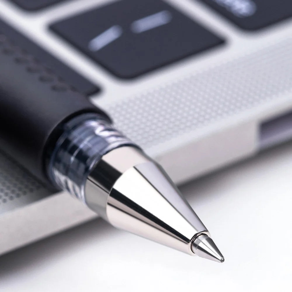 DELI 6600ES 12Pcs Gel Ink Pens Smooth Writing 0.5mm Office School Gel Pen - Black - 4