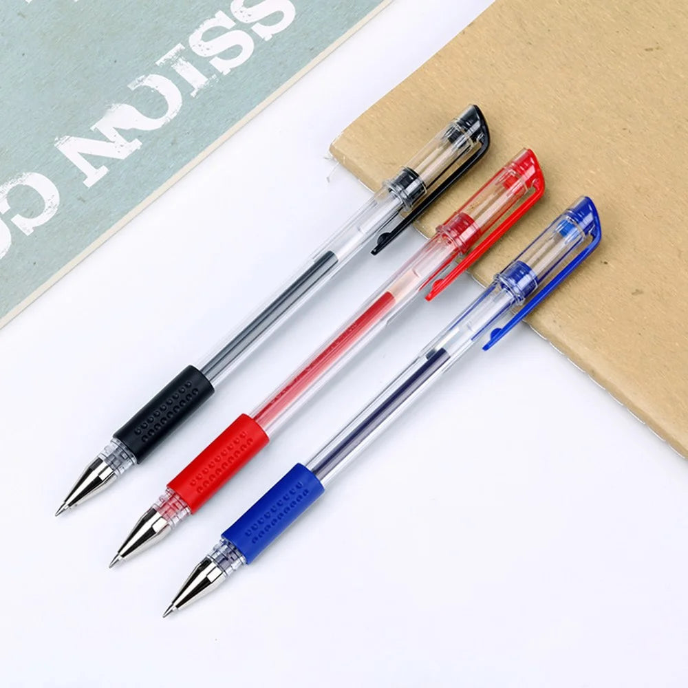 DELI 6600ES 12Pcs Gel Ink Pens Smooth Writing 0.5mm Office School Gel Pen - Black - 6