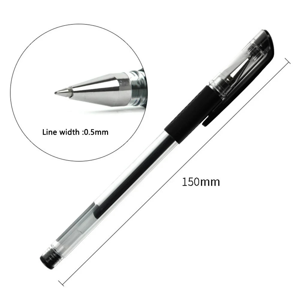 DELI 6600ES 12Pcs Gel Ink Pens Smooth Writing 0.5mm Office School Gel Pen - Black - 7