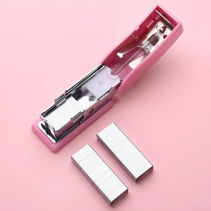 DELI 0456 Mini Stapler Set Portable Paper Binding Machine, Random Color - 3