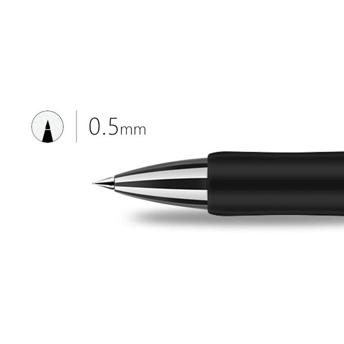 DELI S01 12Pcs Gel Pens Press Type Retractable Smooth Writing 0.5mm Gel Pen - Black - 2