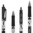DELI S01 12Pcs Gel Pens Press Type Retractable Smooth Writing 0.5mm Gel Pen - Black - 5